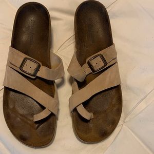 Italian made Sandals, size 9, light tan
